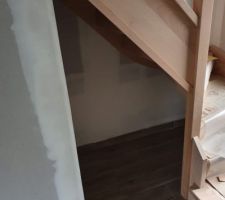 Espace sous escalier : on hésite à faire boucher le trou ou pas..
Qu'en pensez vous ?