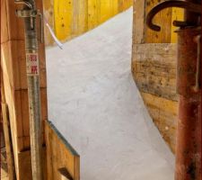 Préparation de l'escalier - Fond en plâtre