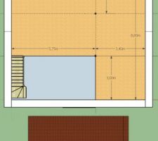 Plancher bois dans étable