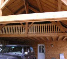 Pose de la balustrade de mezzanine