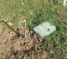 Robinet de chantier installé