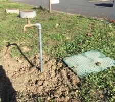 Robinet de chantier installé