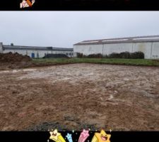 D&eacute;but du chantier ce matin !!! Sous la grisaille