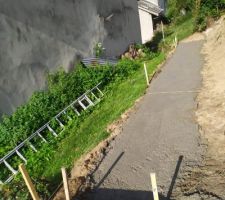 Fondation mur de sout&egrave;nement