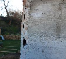Chainage avec béton non vibré et décoffrage le lendemain du coulage.