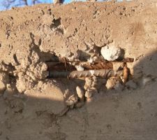 Chainage avec béton non vibré et décoffrage le lendemain du coulage.