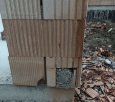 Semaine 15
Pilier Béton dans murs brique