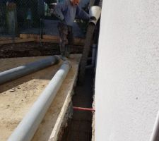 Saigner pour fondation le long de la maison existante pour extention a 4 murs