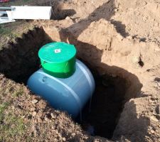 Livraison et installation de la cuve de gaz