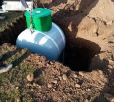 Livraison et installation de la cuve de gaz