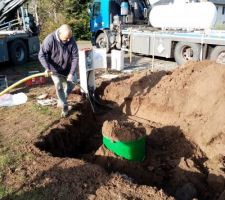 Livraison et installation de la cuve de gaz