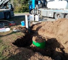 Livraison et installation de la cuve de gaz