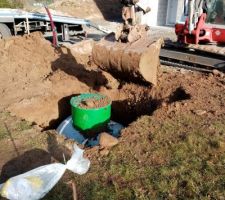 Livraison et installation de la cuve de gaz