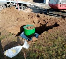Livraison et installation de la cuve de gaz