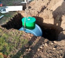 Livraison et installation de la cuve de gaz