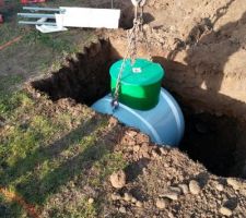 Livraison et installation de la cuve de gaz