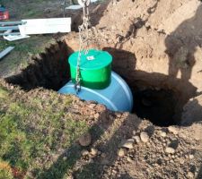 Livraison et installation de la cuve de gaz