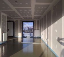 Chape b&eacute;ton + radiateurs