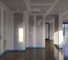 Chape b&eacute;ton + c&acirc;blage cuisine