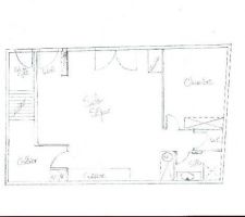 Plan projet de l'appartement du rez de chaussez (en attendant la version informatique)