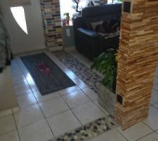 Habillage du poteau + galet changement de niveau +