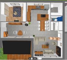 Plan kozikaza surface habitable vu 3D