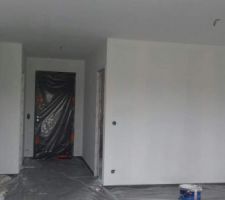 Debut Peinture pi&egrave;ce de vie