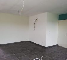 Debut et fin Peinture pi&egrave;ce de vie