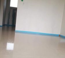 Coulage de la chape liquide anhydrite