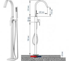 Colonne pour baignoire îlot