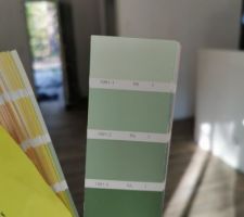 Couleur verte pour un mur dans la chambre de notre fille