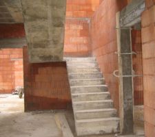 Escalier en cours