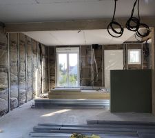 Le chantier a repris ! (isolation et placo)
Merci à mon voisin pour les photos !