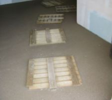 Chape du bas (nous avons confié les chapes à l'entreprise qui posait le carrelage)