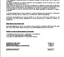 Reglement du terrain