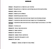 Reglement du terrain