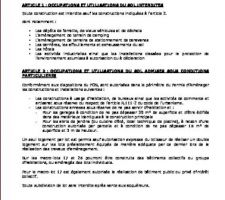 Reglement du terrain