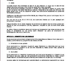 Reglement du terrain