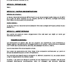 Reglement du terrain