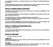 Reglement du terrain