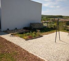 Aménagement autour du fil à linge refait