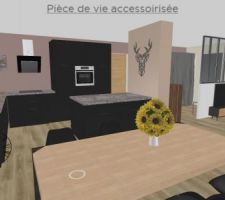 Pièce de vie accessoirisée