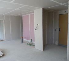 L'entr&eacute;e de la maison avec le placard int&eacute;gr&eacute;