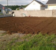 Mise à plat du terrain pour le Mobil-Home
