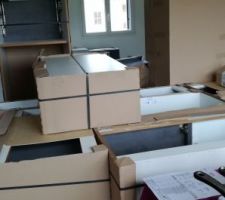 Arrivé des meubles de la cuisine