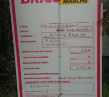 Affichage règlementaire du permis de construire