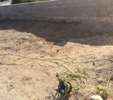 Décaissement de la terre sur 15cm de profondeur