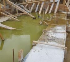 Finalement on a préféré abandonner la construction pour faire une mare