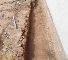 Tranchée 4 prêt du pignon de la maison