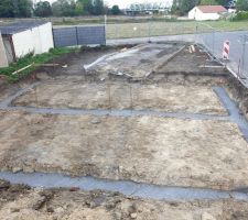 Semelle de fondantion renforcée